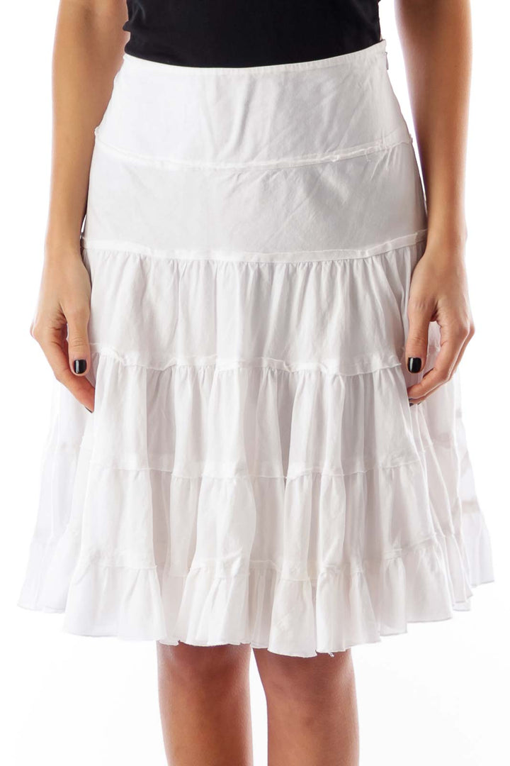 White Ruffle Skirt