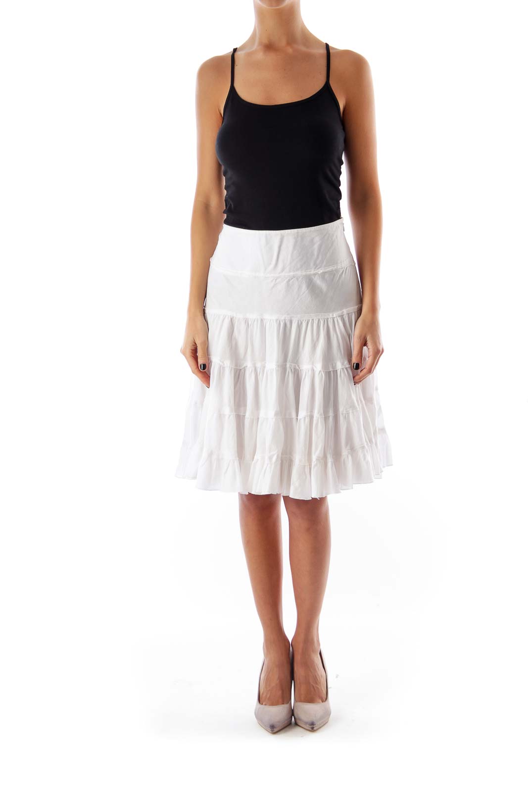 White Ruffle Skirt