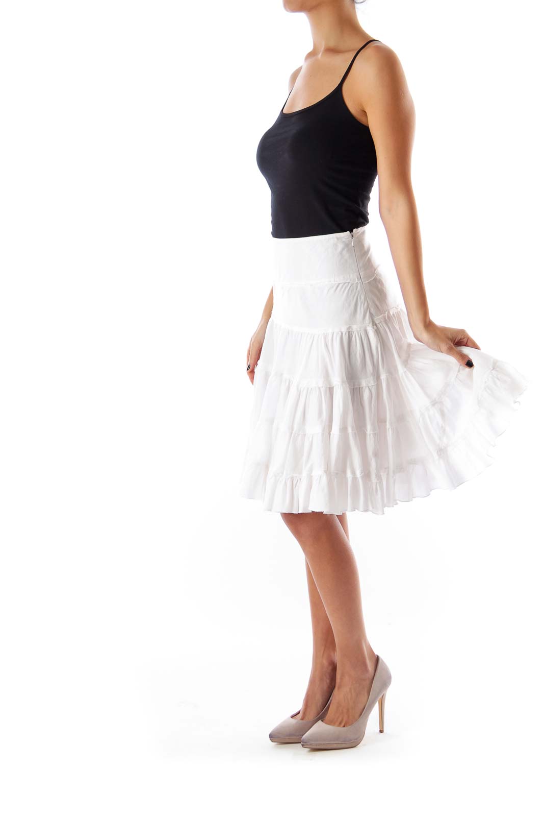 White Ruffle Skirt