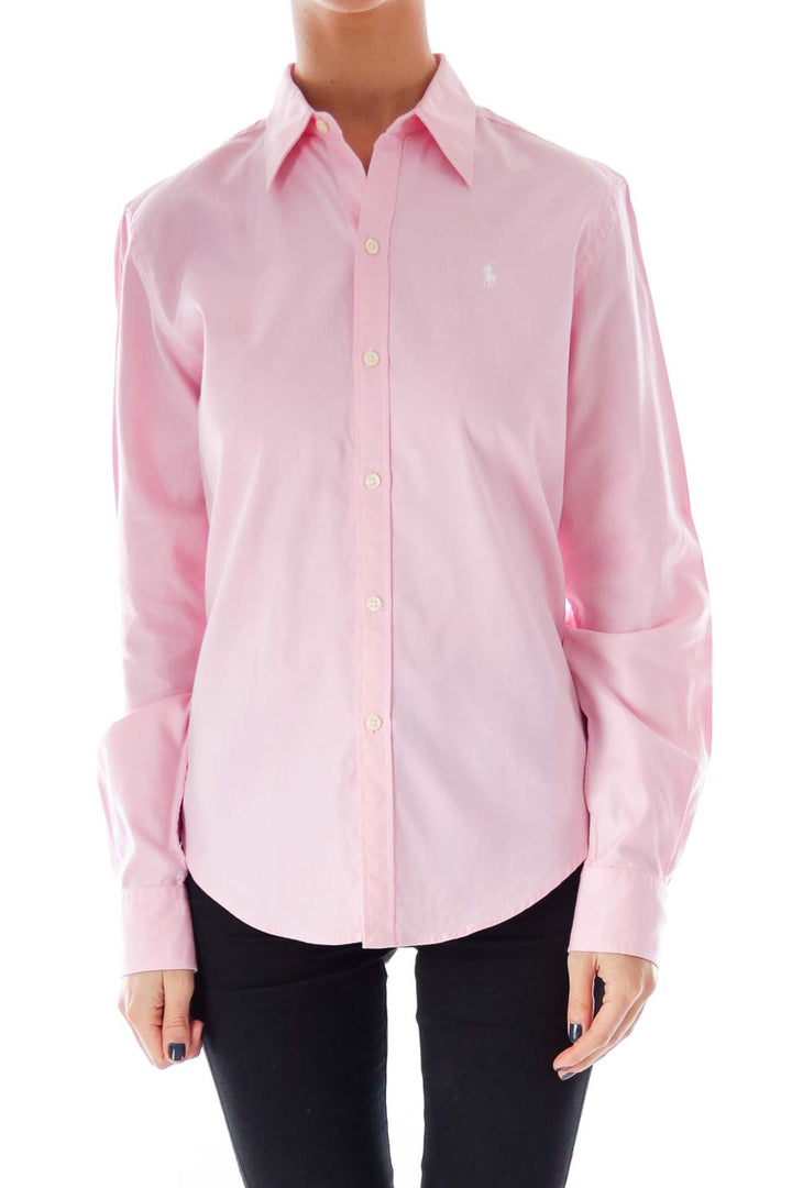 Pink Cotton Oxford Shirt