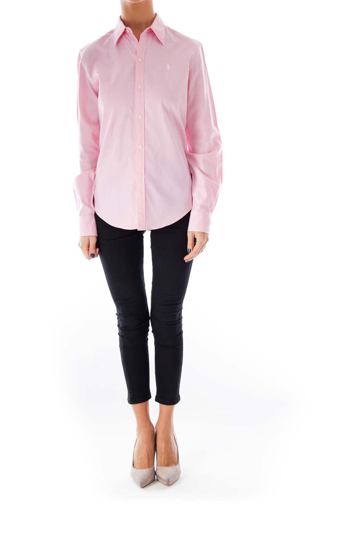 Pink Cotton Oxford Shirt