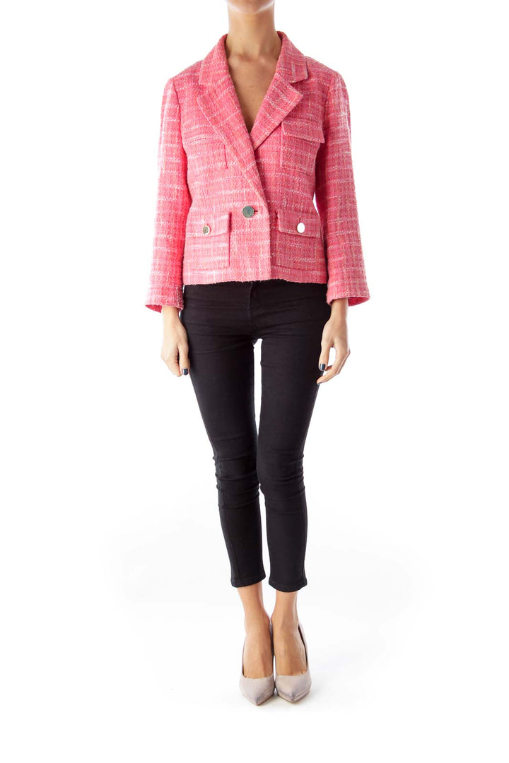 Pink Plaid Tweed Jacket