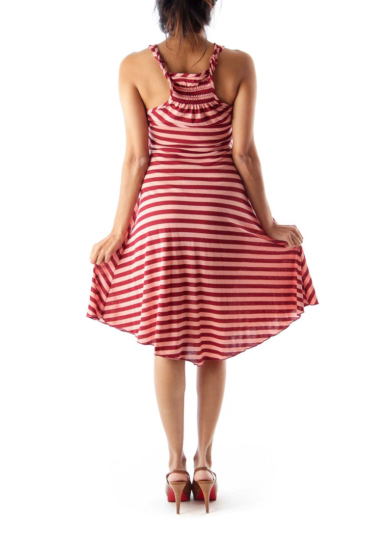 Burgundy  Stripe Dress