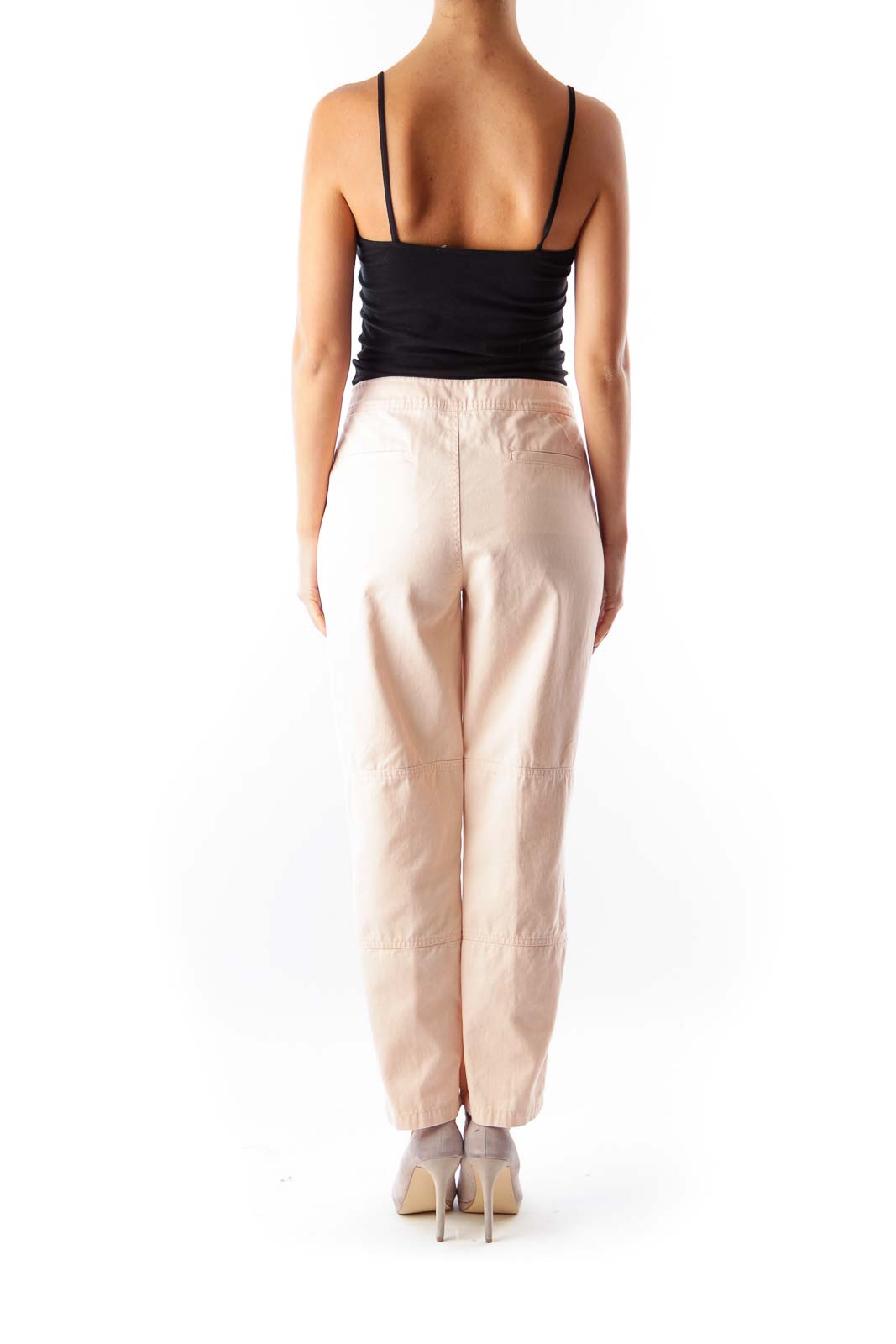 Pink Stretch Crop Pants