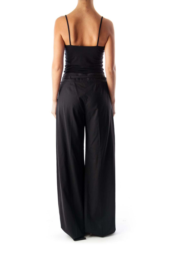 Black Belted Wide Pants