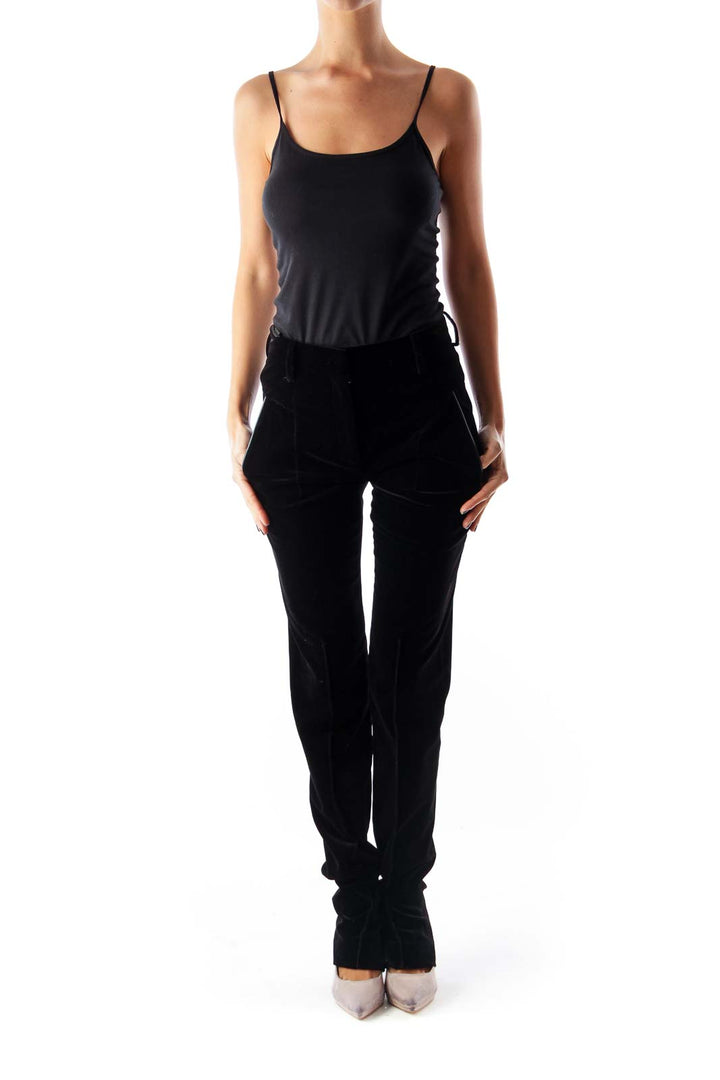 Black Velvet Skinny Pants