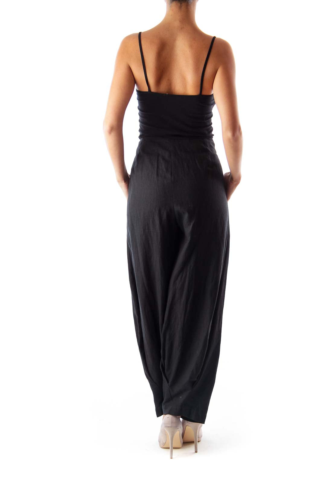 Black Side Pocket Wide Pants