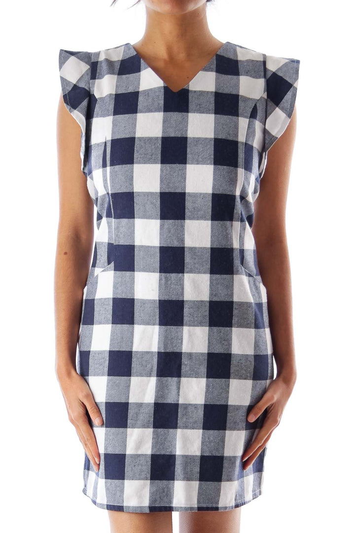 Blue & White Plaid Dress