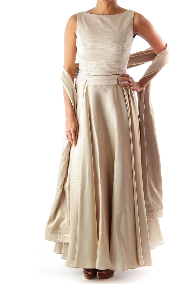 Gold Maxi Gown Dress