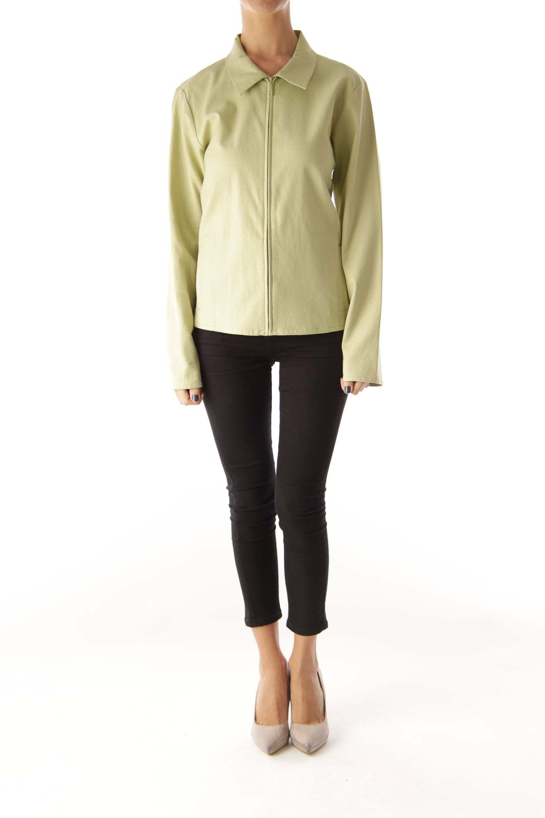 Green Front Ziper JAcket