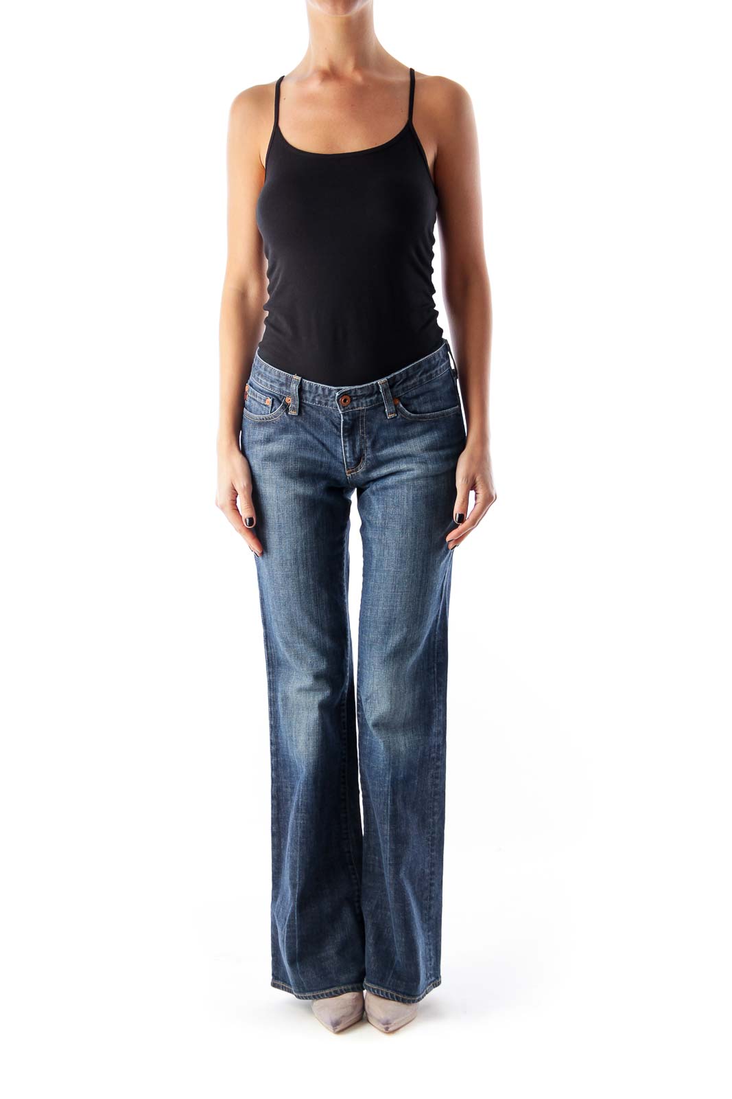 Dark Blue Flare Jeans