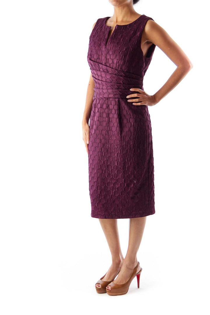 Purple Shift Seersucker Dress