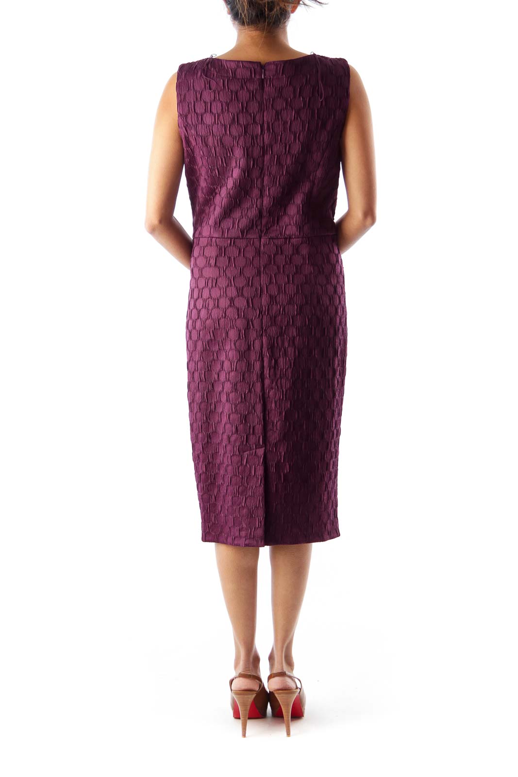 Purple Shift Seersucker Dress