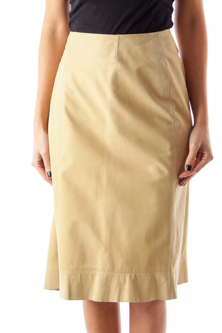 Cream A Line Skirt