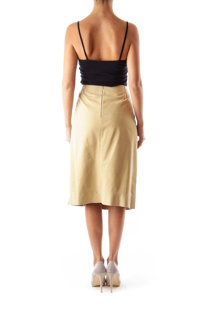 Cream A Line Skirt