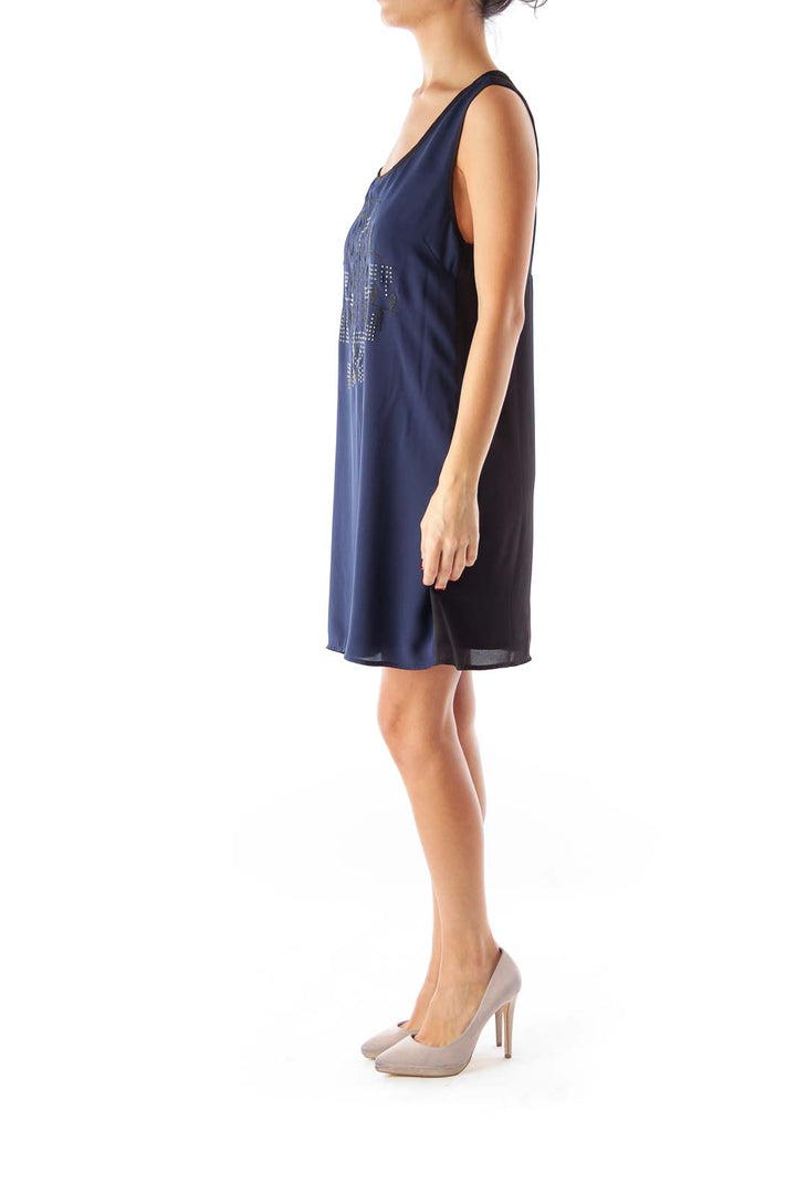 Navy & Black Shift Dress