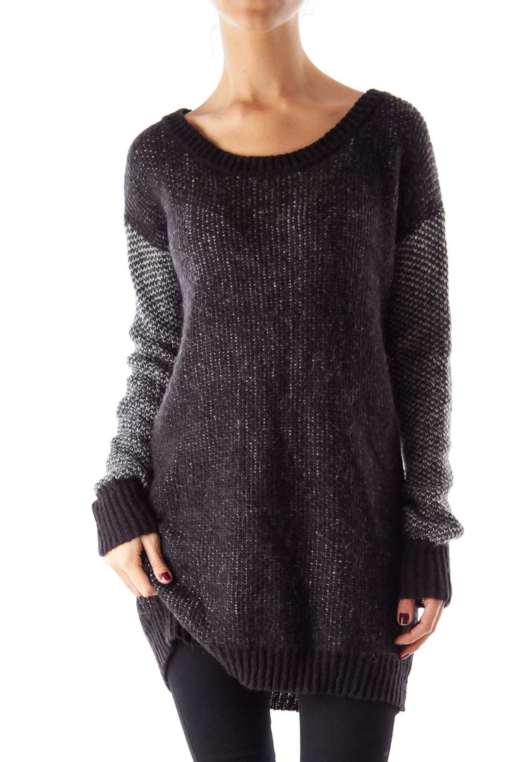 Black & Gray Knit Sweater