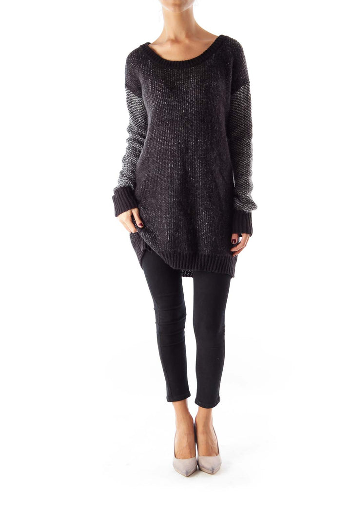 Black & Gray Knit Sweater