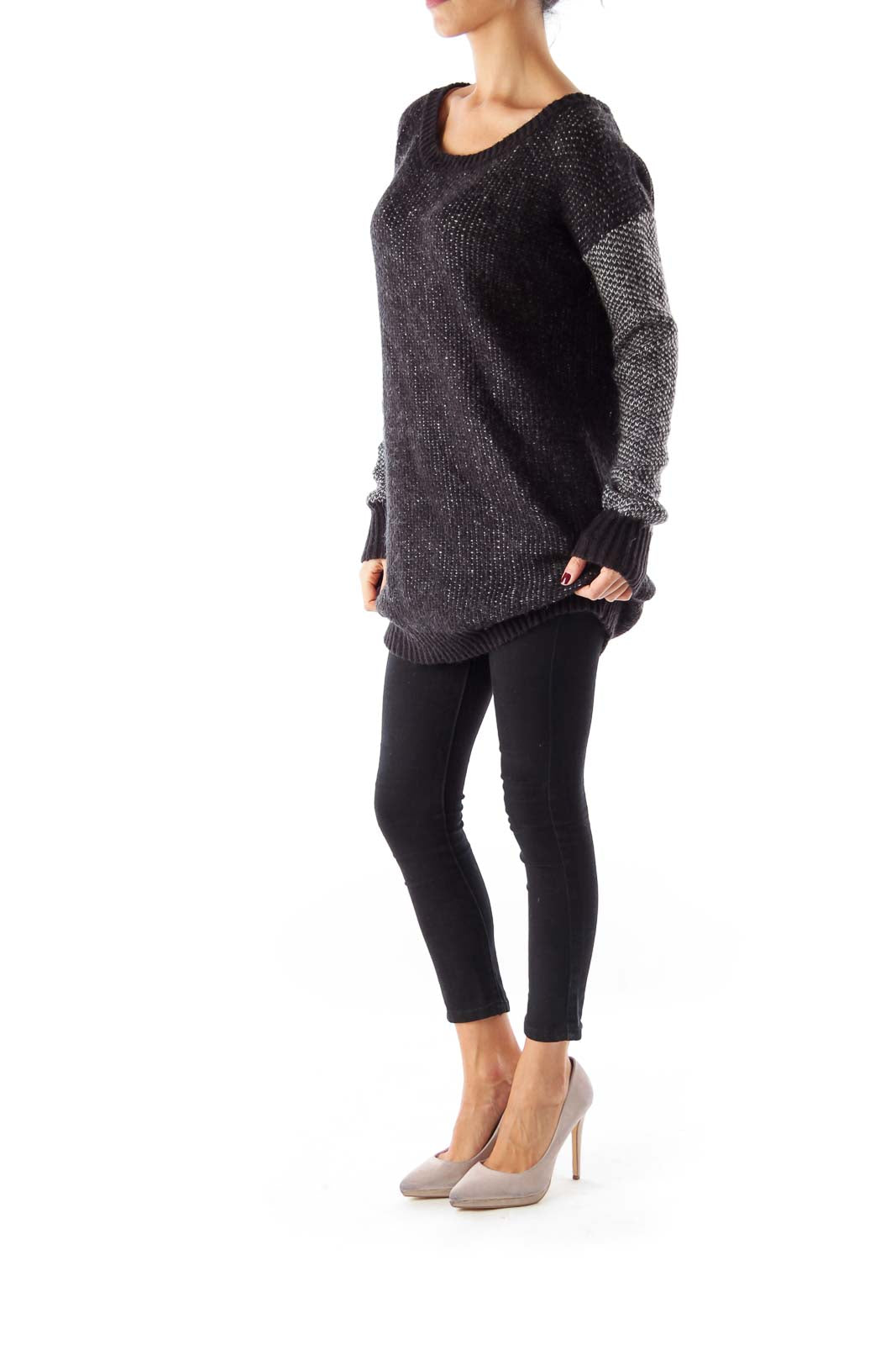 Black & Gray Knit Sweater