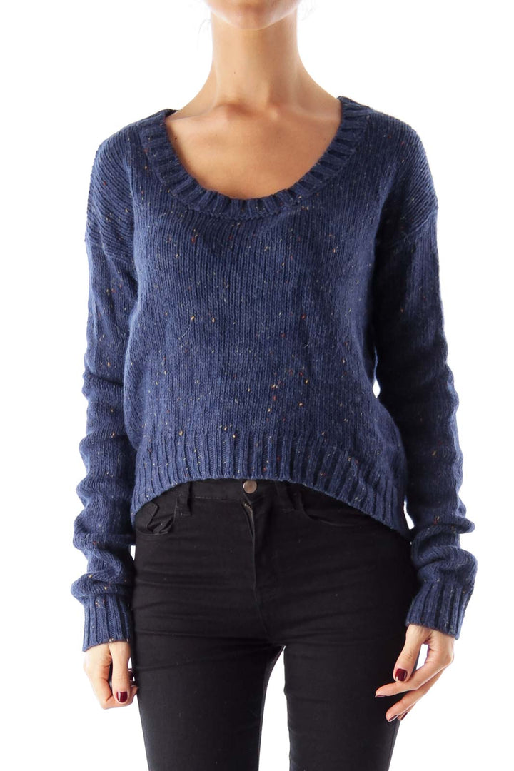 Blue Crop Sweater