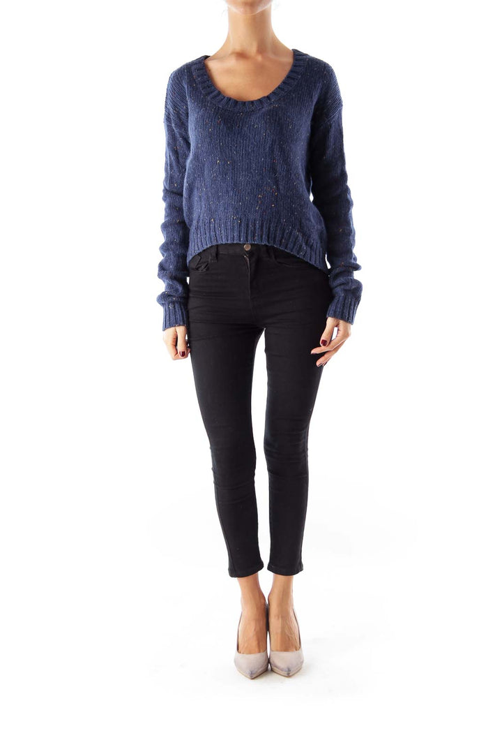 Blue Crop Sweater