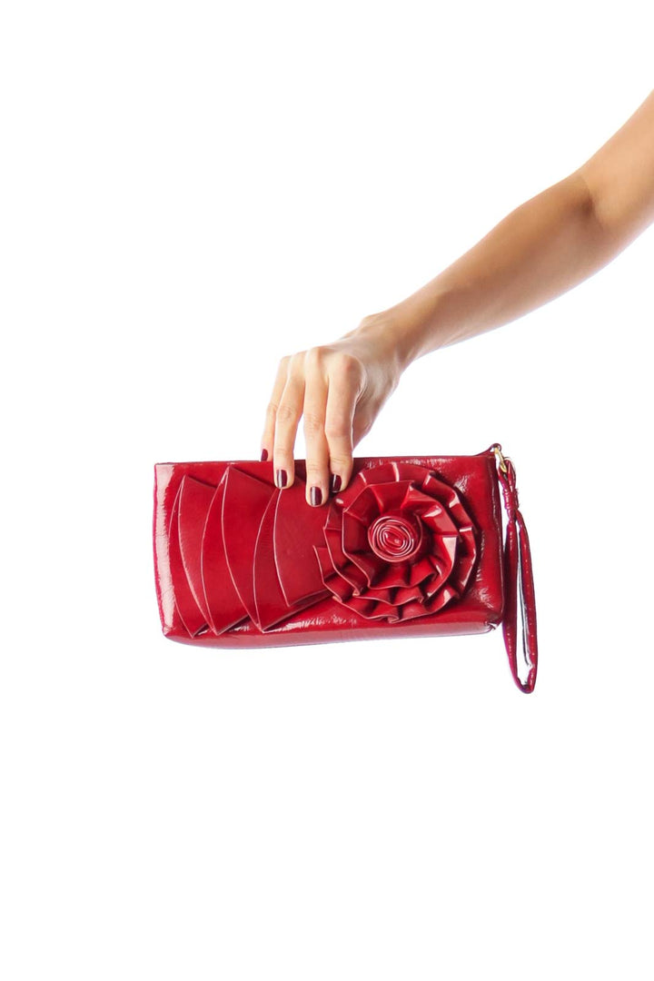 Red Flower Clutch