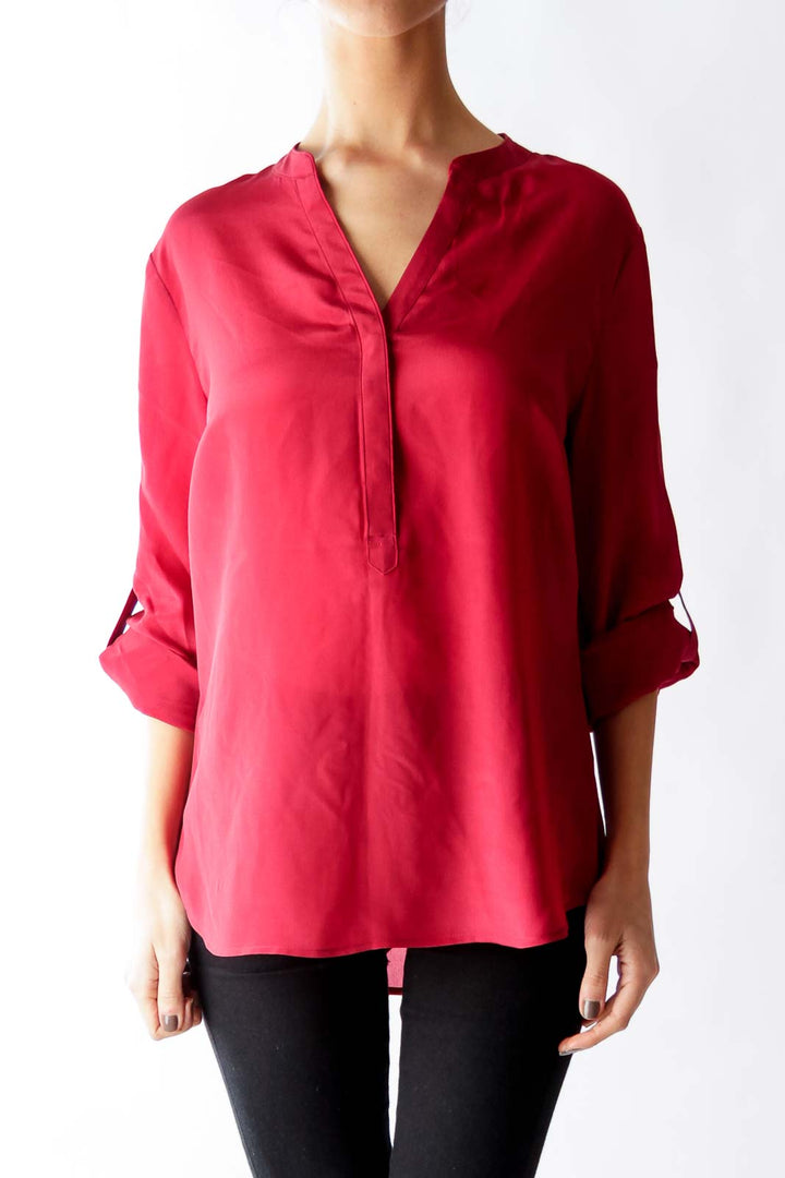 Maroon Silk Blouse