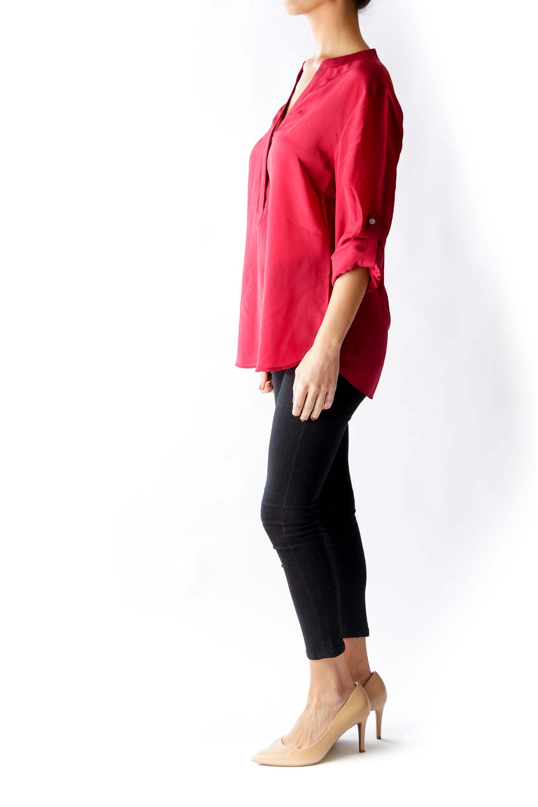 Maroon Silk Blouse