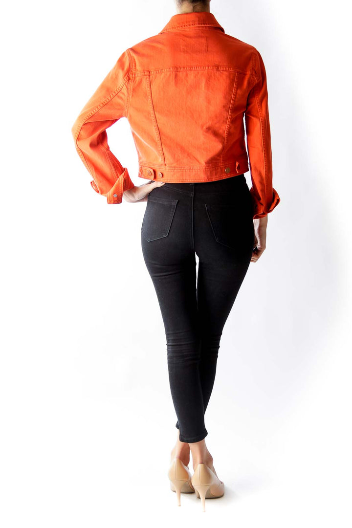 Orange Crop Denim Jacket