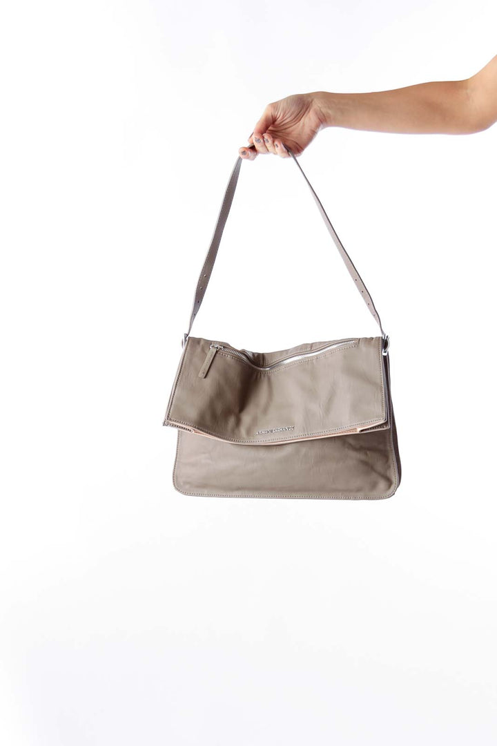 Taupe Envelope Handbag