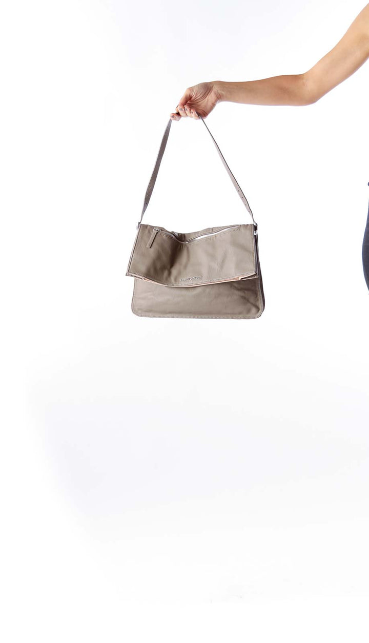 Taupe Envelope Handbag