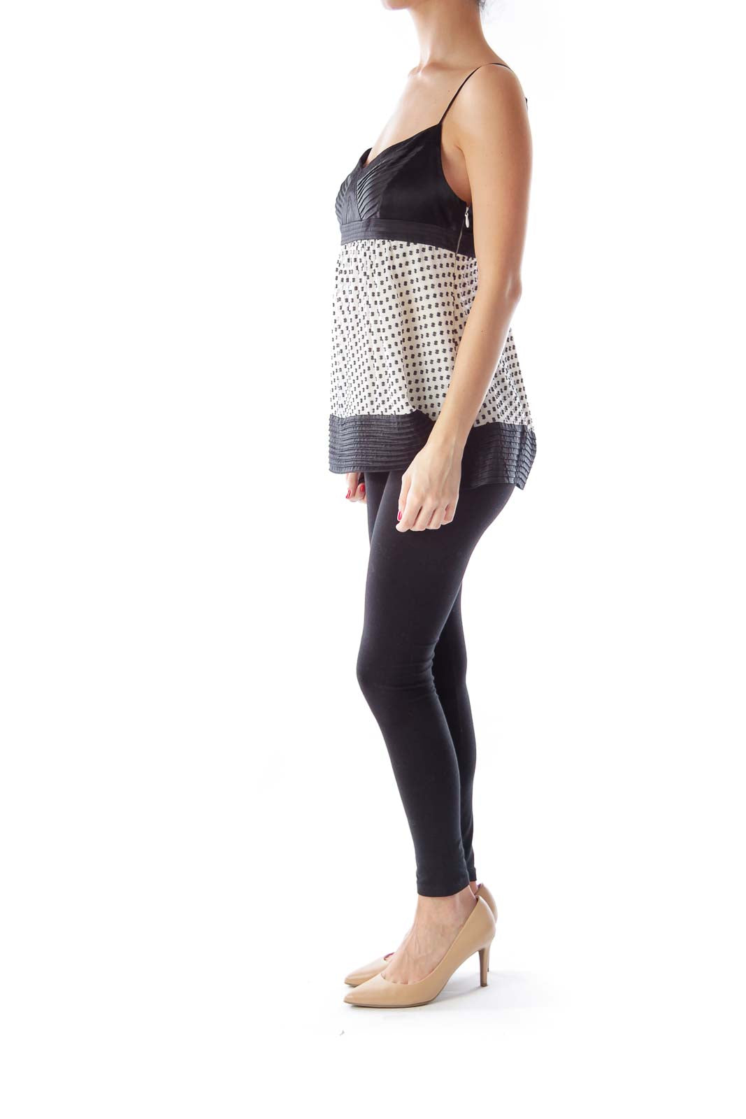 Black & White Polka Dot Cami Top