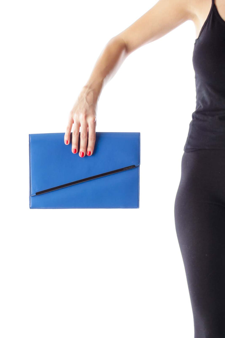 Blue Envelope Clutch