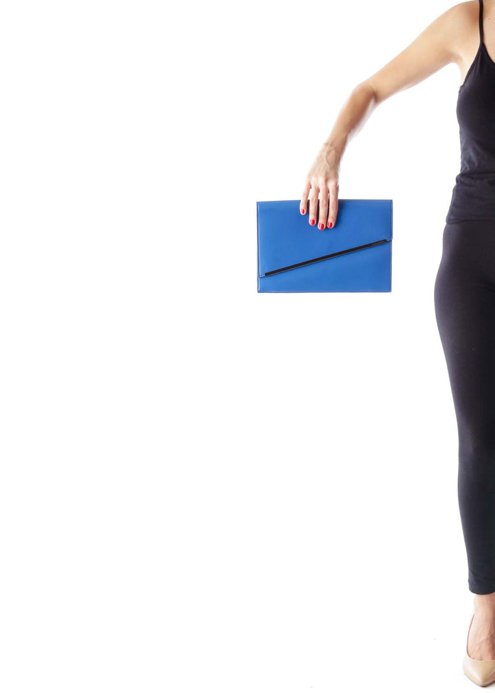 Blue Envelope Clutch