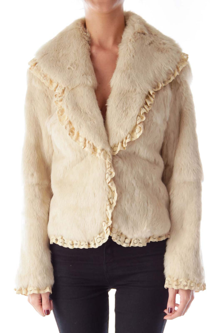 Cream Fur and Lace Jacket