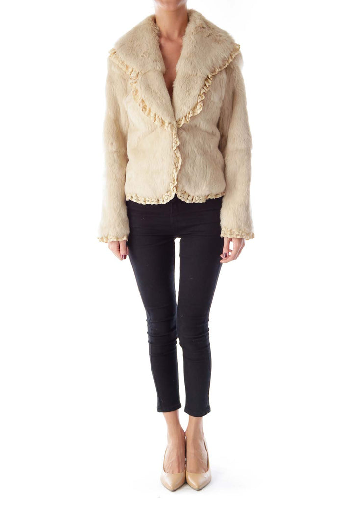 Cream Fur and Lace Jacket