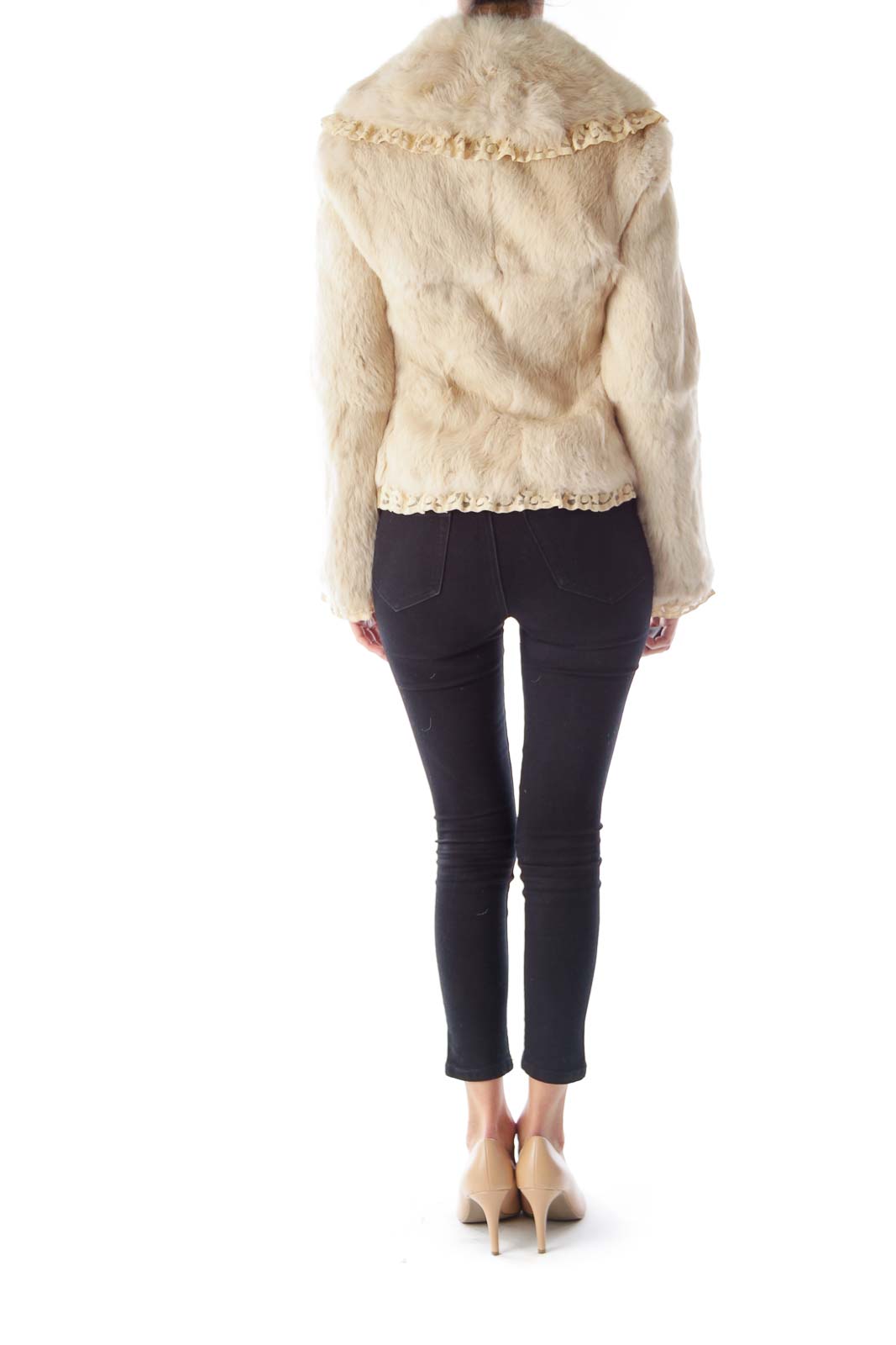 Cream Fur and Lace Jacket