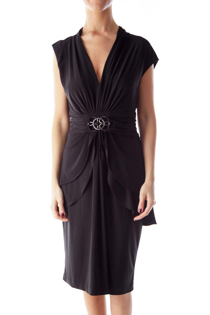 Black Belted Layer Dress