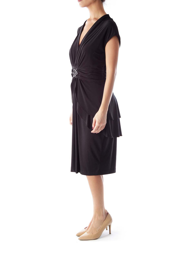 Black Belted Layer Dress