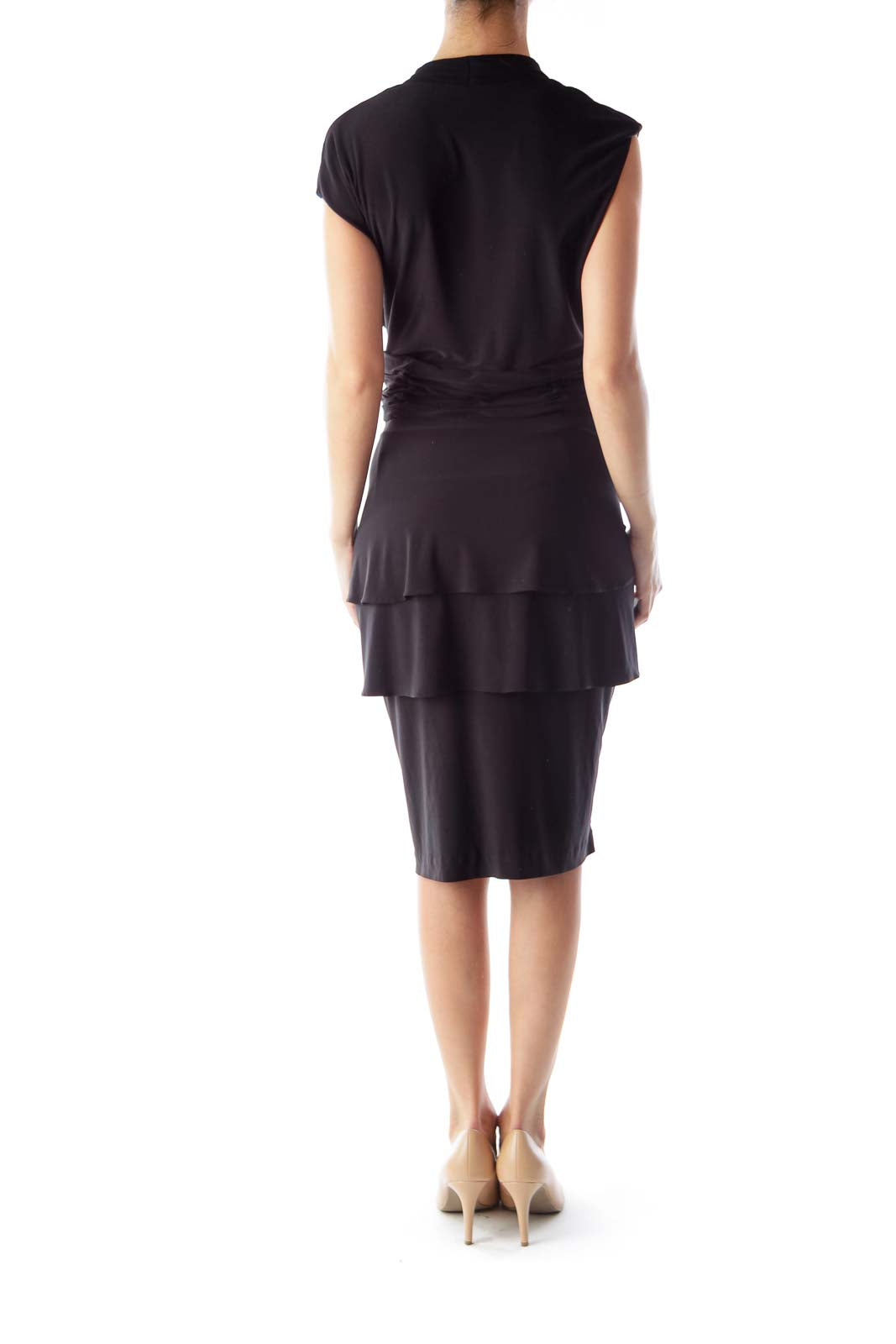 Black Belted Layer Dress