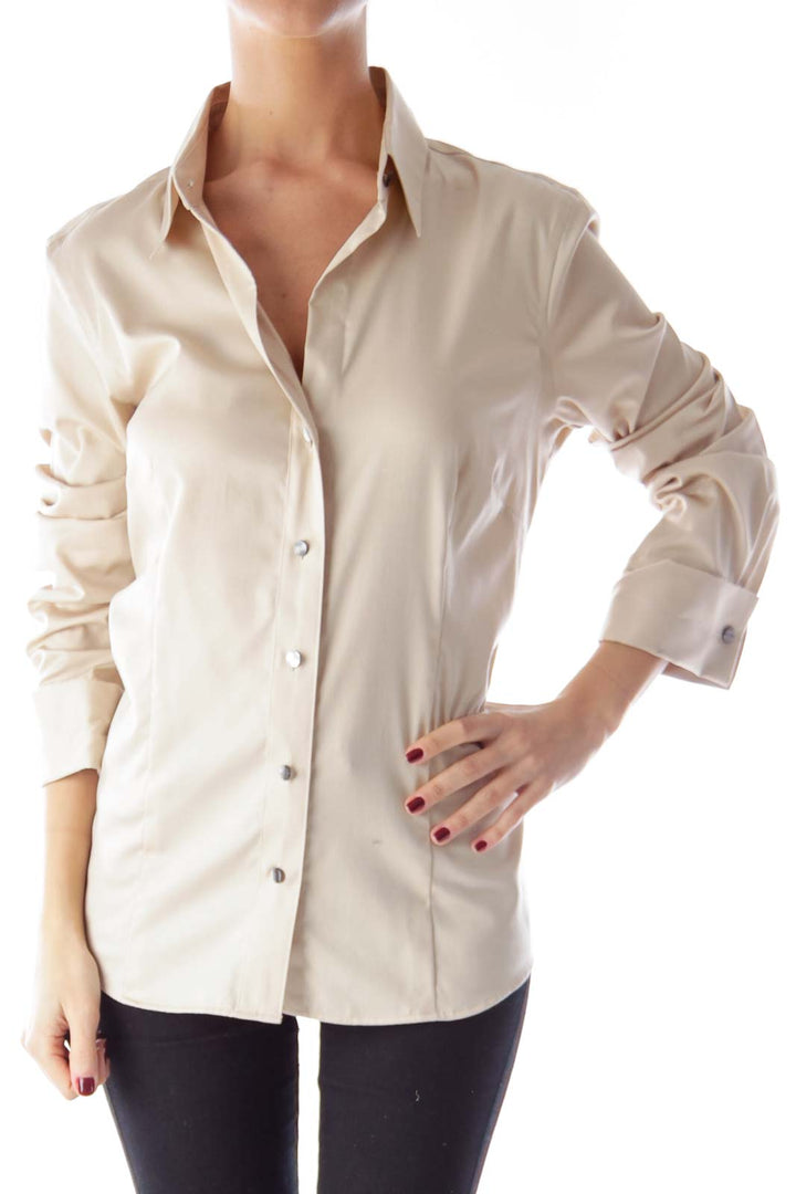 Beige Tailored Shirt