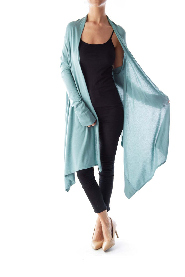 Mint Green Open Cardigan