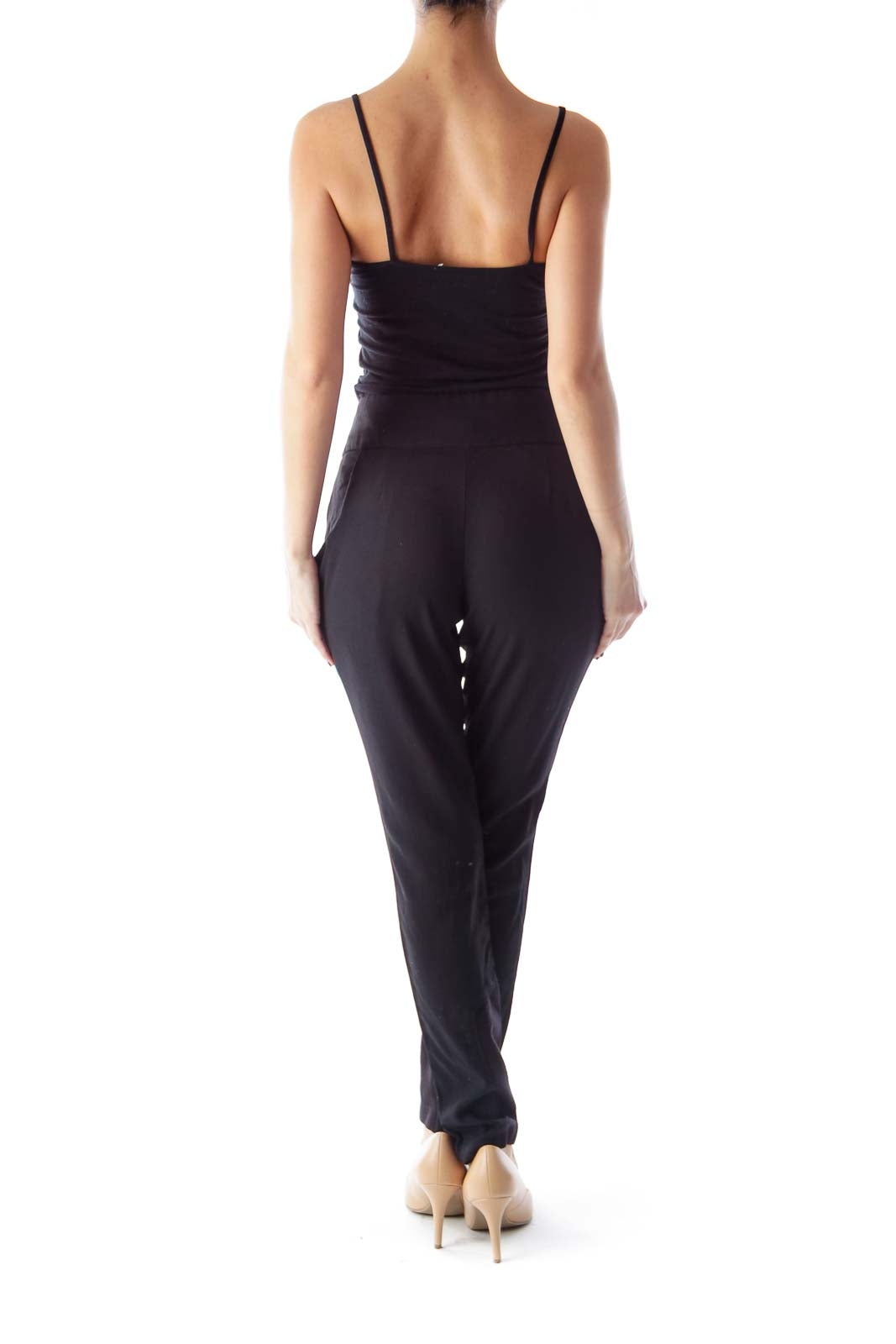 Black Wrap Skinny Pants