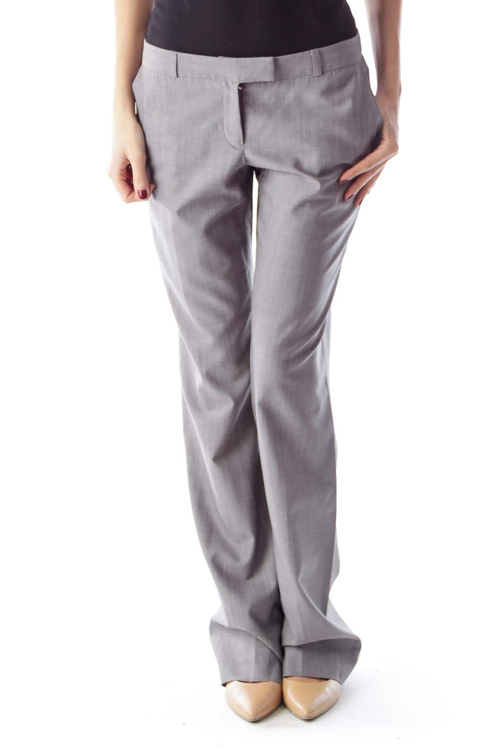 Gray Wide Legs Pants