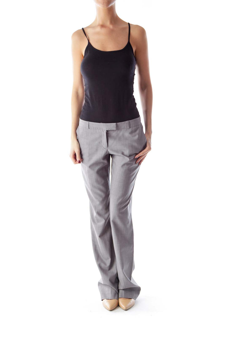 Gray Wide Legs Pants