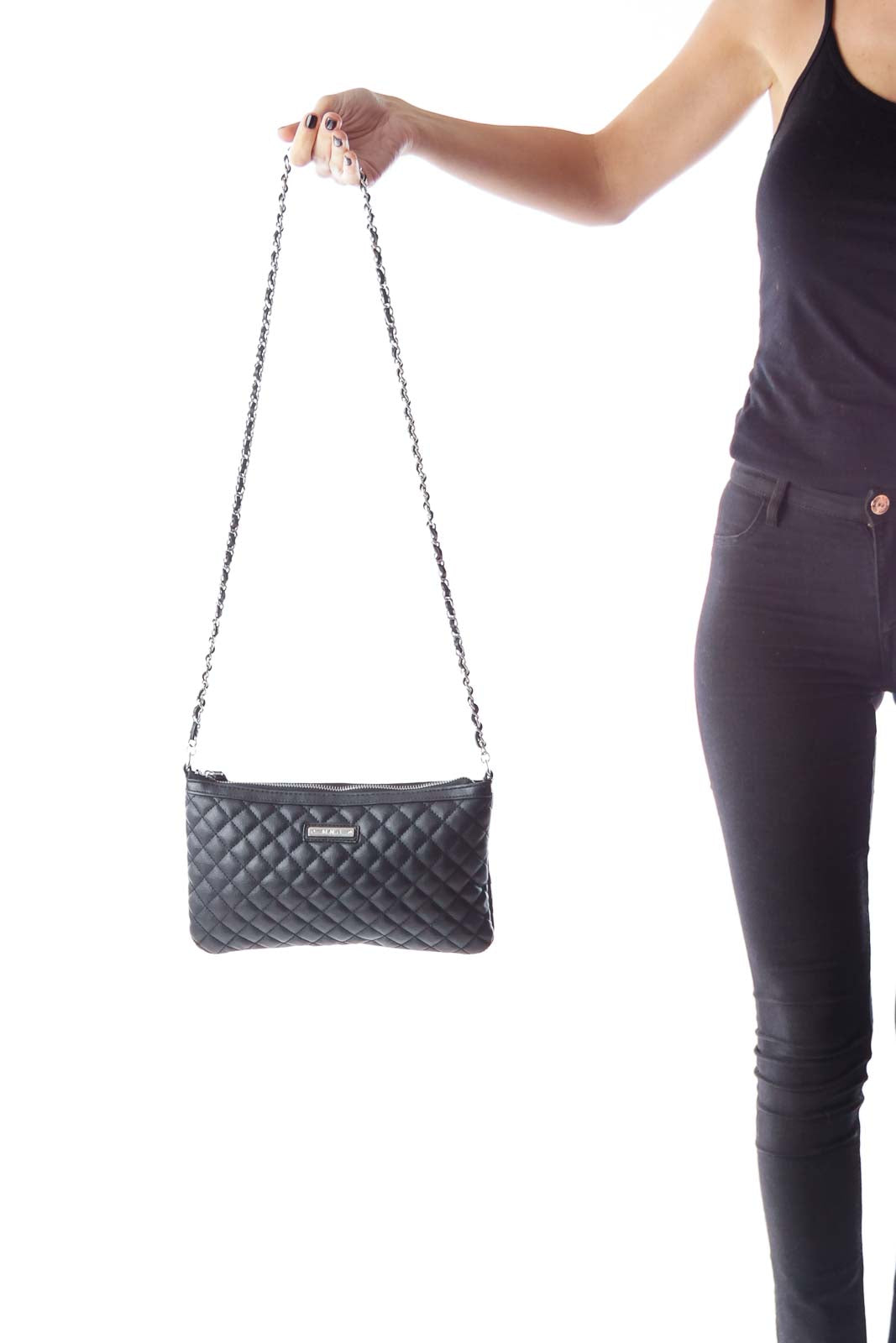 Black Quilted Crossbody Bag