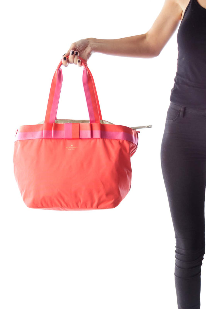 Orange & Pink Diaper Bag