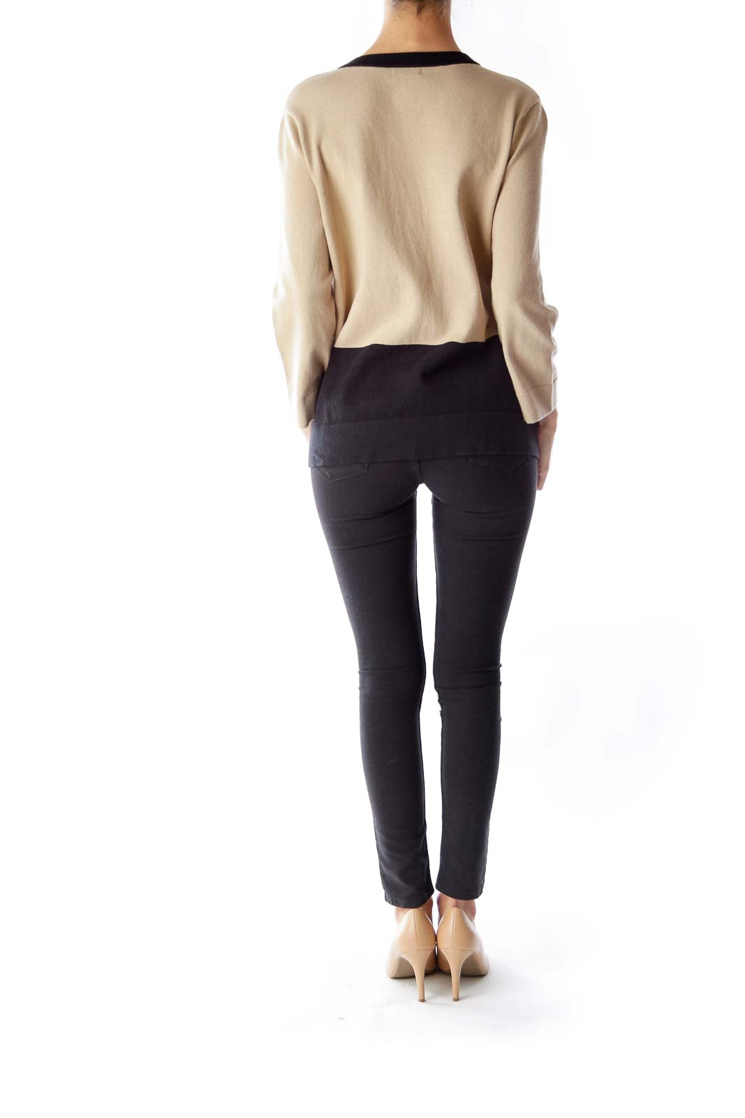 Khaki & Black Cardigan