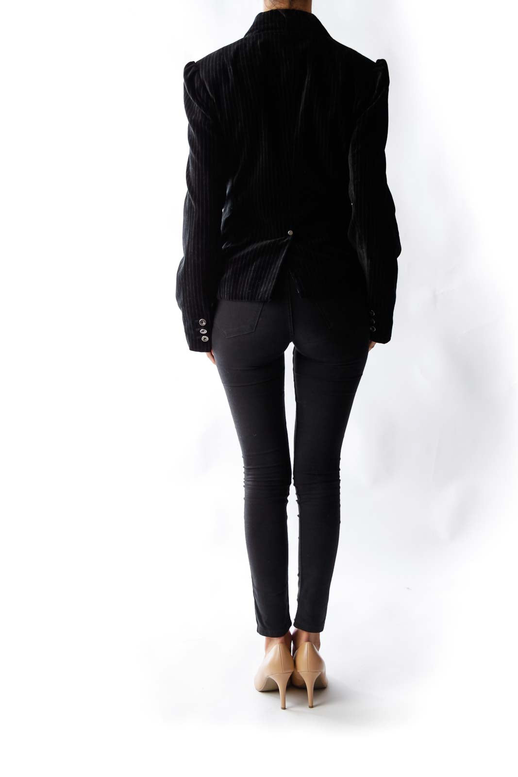 Black Velvet Pinstripe Jacket