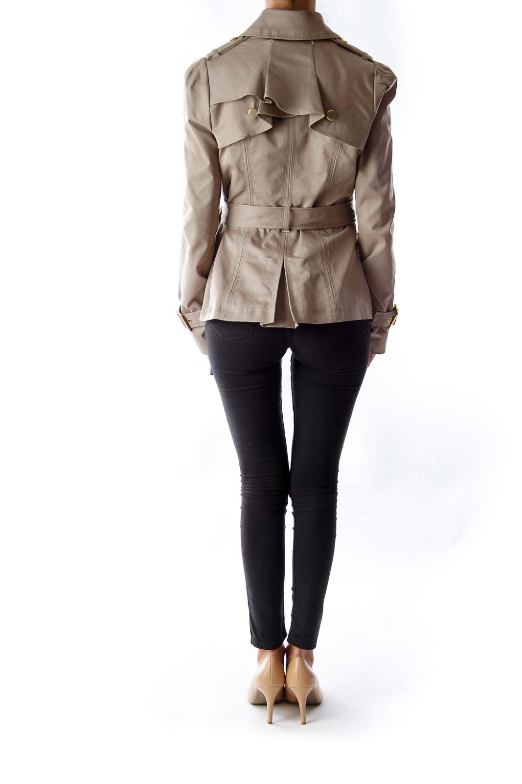 Khaki Ruffle Jacket